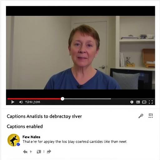 A screenshot of a video player with captions enabled.